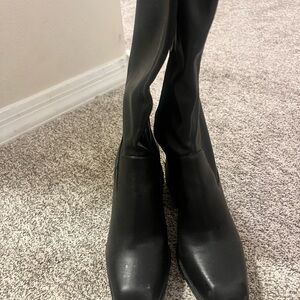 Sleek Black Knee-High Boots